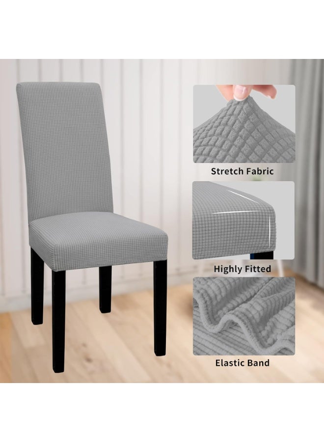 أغطية كراسي قابلة للتمدد لغرفة الطعام، طقم من 4 قطع، أغطية كراسي قابلة للإزالة والغسل، أغطية حماية لمقاعد كراسي الطعام، مثالية لتزيين المنزل وقاعات الولائم (yt-3) - Image 5