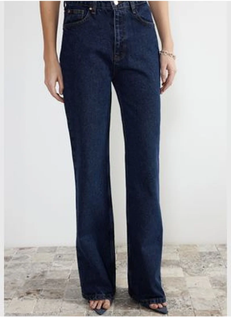 trendyol Blue High Waist Wide Leg Jeans