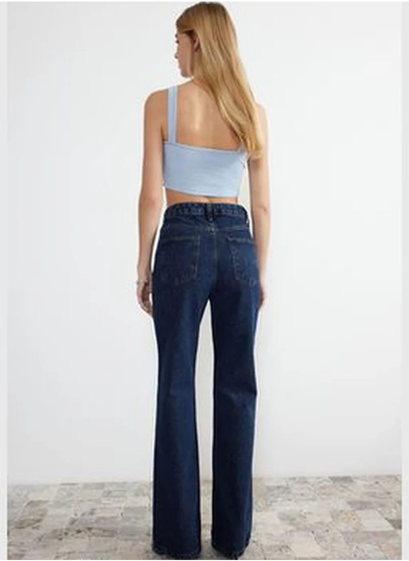 trendyol Blue High Waist Wide Leg Jeans