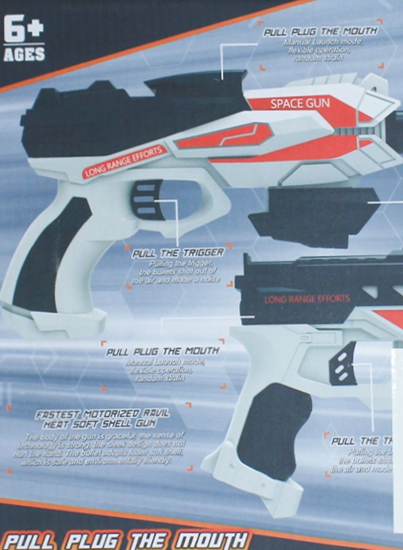Space Toys For Boys - Soft Bullet Toy Gun Set Of 2 Pcs With Soft Foam Darts And Game Pack, Enjoy The Game With Full Safety And Fun, Darts Are Non Toxic And Soft Toy Game - Image 4