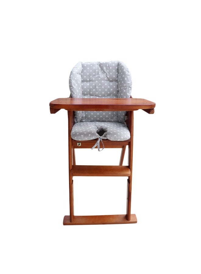 Twoworld High Chair Cushion, Large Thickening Baby High Chair Seat Cushion Liner Mat Pad Cover Breathable Suitable for All Kinds of Baby Dining Chairs (Fashion Gray Star) - Image 3