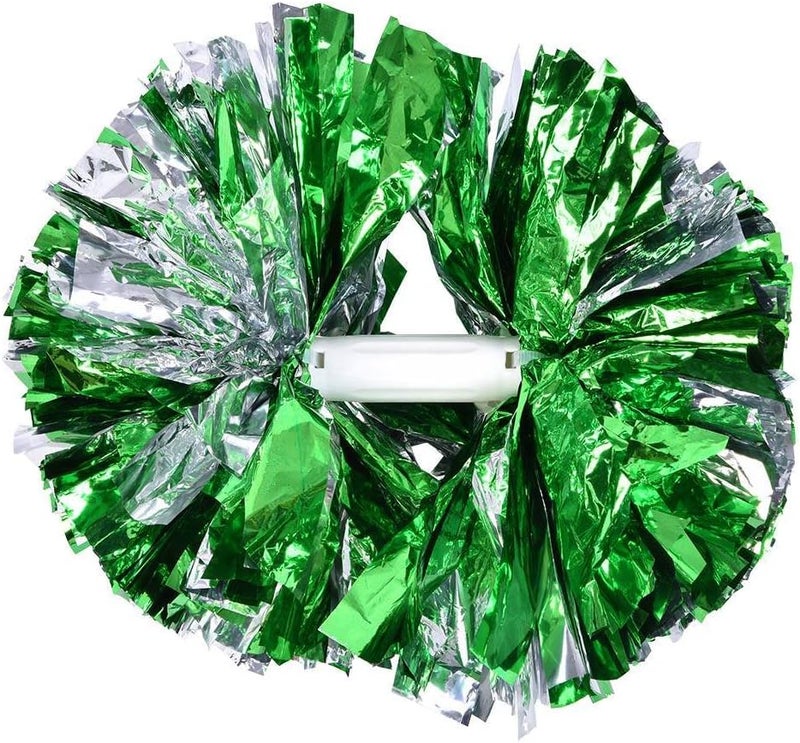 woobles Cheerleading Pom Poms, Plastic Cheerleader Aerobics Pom Poms Pompoms Great for School Sports Competition/Dance Party (1 Pair/Set) - Image 5