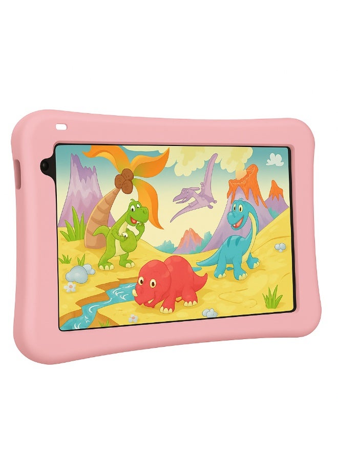 MODIO TAB Modio M796 Kids Tablet – 7 Inch HD Display, Android 13, 6GB RAM + 256GB Storage, 4000mAh Battery, Dual Camera, Single SIM, Cartoon Silicone Case (Pink) - Image 3