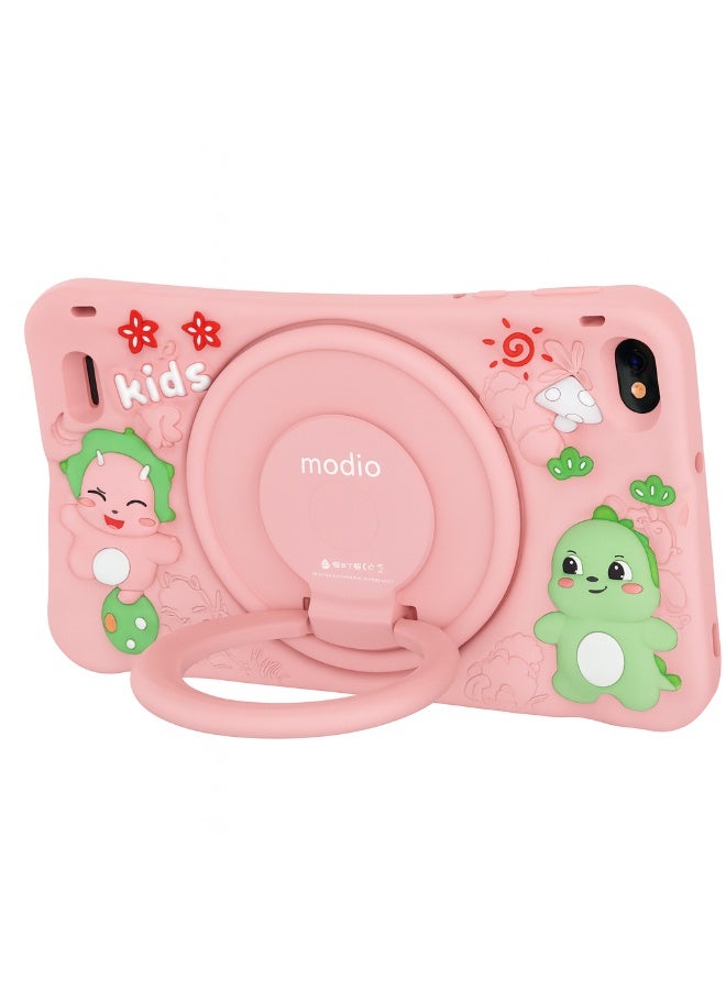 MODIO TAB Modio M796 Kids Tablet – 7 Inch HD Display, Android 13, 6GB RAM + 256GB Storage, 4000mAh Battery, Dual Camera, Single SIM, Cartoon Silicone Case (Pink) - Image 2