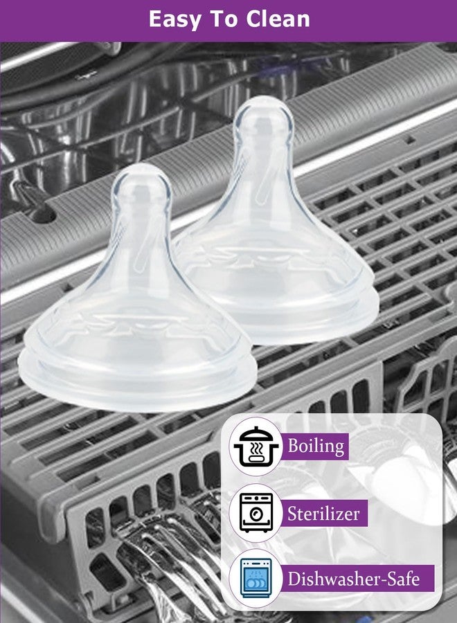 joyfeed Silicone Nipple for Dr.Brown's Wide-Nick Baby Bottles,Level 2 Nipples, Medium Flow, 3m+, 6 Count - Image 4