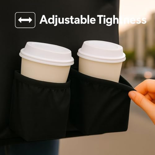 CIVJET Insulated Food Delivery Bag with 4 Cup Holder, XX-Large Insulated Grocery Bags with Zippered Top, Cooler Bags with Drink Carrier, Food Carrier Catering Bag, Commercial Food Warmers, Black - Image 4