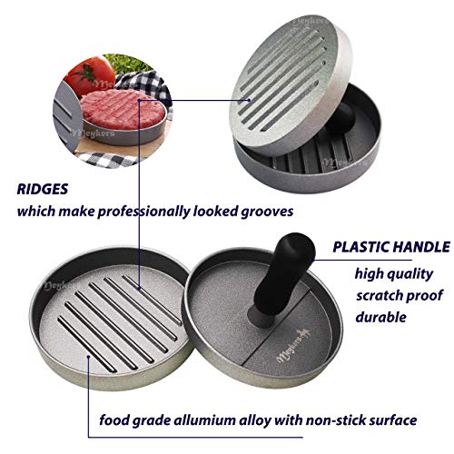 Meykers Burger Press 100 Patty Papers Set | Non-Stick Hamburger Mold with Free Wax Patty Paper Sheets | Meat Beef Cheese Veggie Burger Maker for Grill Griddle BBQ Barbecue | BPA Free - Image 5