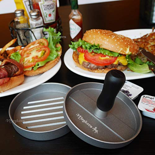 Meykers Burger Press 100 Patty Papers Set | Non-Stick Hamburger Mold with Free Wax Patty Paper Sheets | Meat Beef Cheese Veggie Burger Maker for Grill Griddle BBQ Barbecue | BPA Free - Image 2