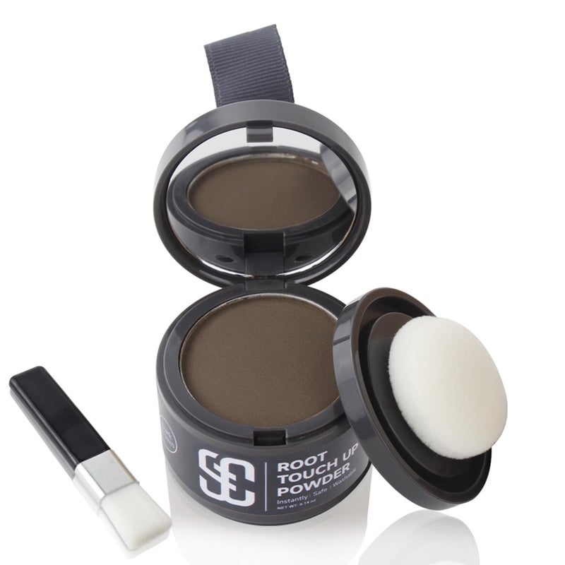 SOVONCARE Hairline Powder - Root Touch Up & Gray Hair Concealer for Men and Women, Instantly Covers Thinning Hair and Bald Spots, Natural-Looking Coverage Medium Brown - Image 1