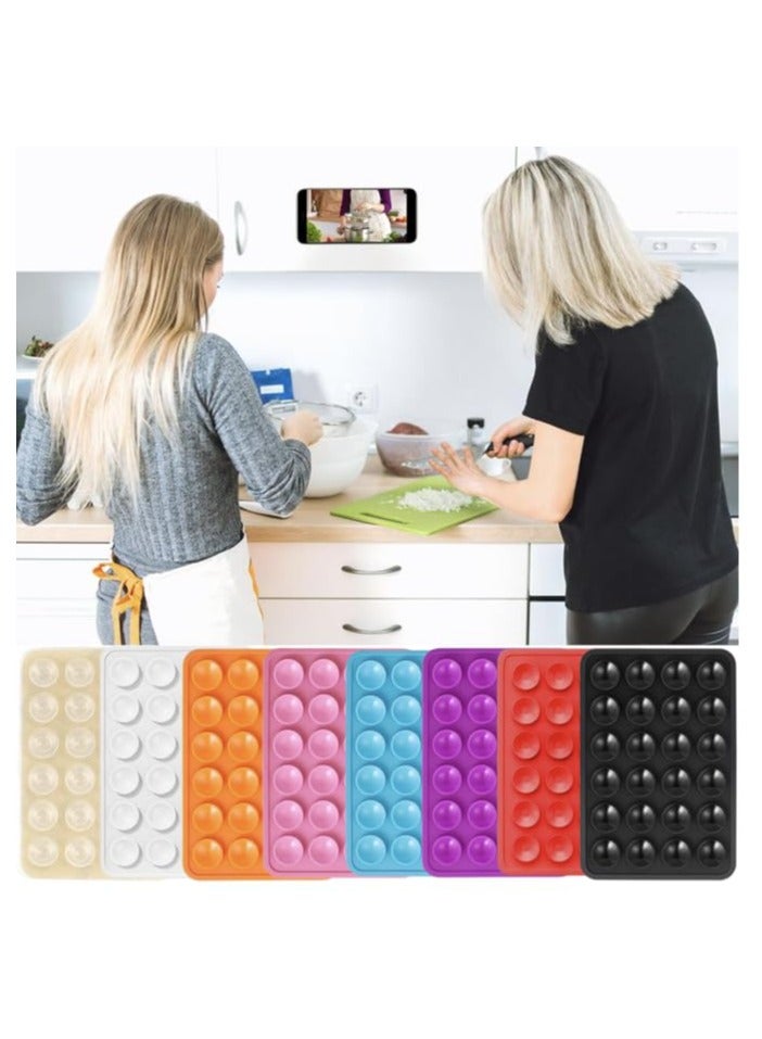 8 Pack Suction Cup Phone Case Mount Double-Sided,Silicon Sticky Phone Stand for iPhone and Android, Hands-Free Strong Grip Holder for Selfies and Videos  - Image 4