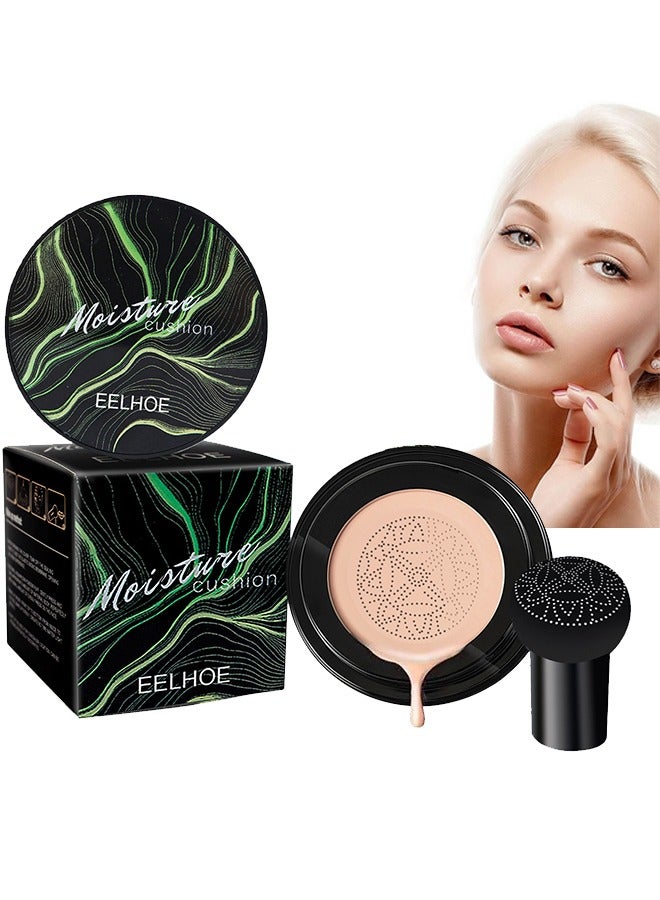 EELHOE Mushroom Head Air Cushion BB Cream Foundation CC Cream Foundation Makeup Moisturizing BB Cream Liquid Foundation, Concealer Lasting Makeup Foundation Even Skin Tone Makeup Base Primer(Natural) - Image 1