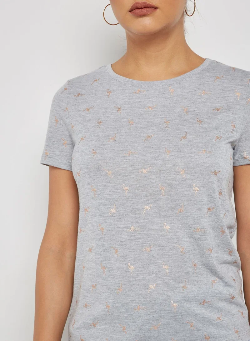 ONLY Flamingo Printed T-Shirt