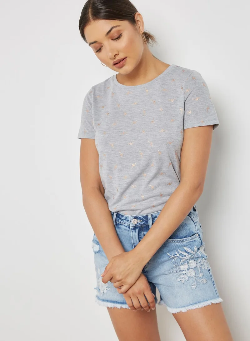 ONLY Flamingo Printed T-Shirt