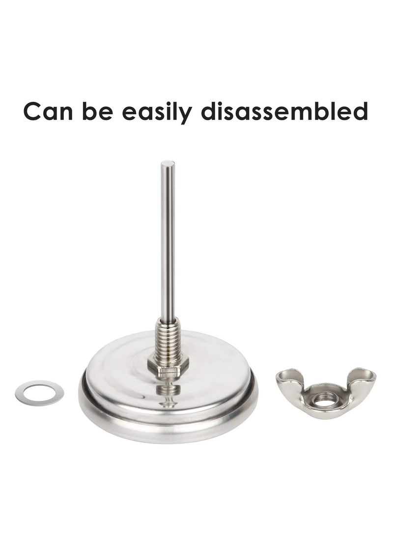 KASTWAVE BBQ Thermometer Temperature Gauge, 2Inch Stainless Steel Barbecue Charcoal Grill Smoker Temp Gauge Pit, Fahrenheit and Heat Indicator for Cooking Meat,Stainless Steel Temp Gauge (2Pack) - Image 5