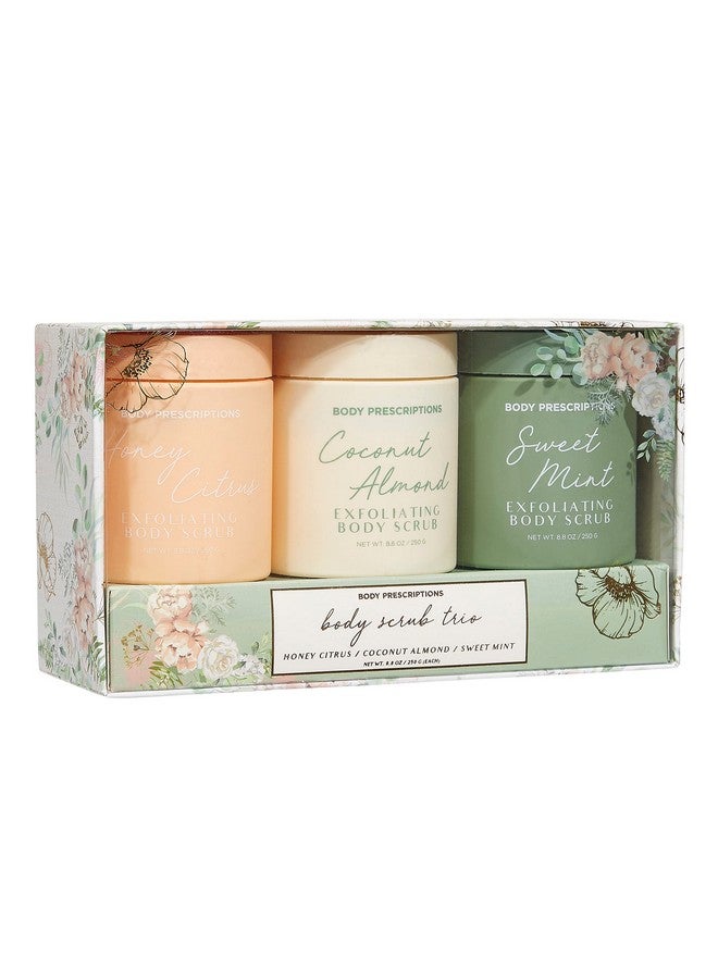 Body Prescriptions Exfoliating Body Scrub - Body Cleanser for Nourished, Ultra-Smooth Skin, Honey Citrus, Coconut Almond, and Sweet Mint - Image 2