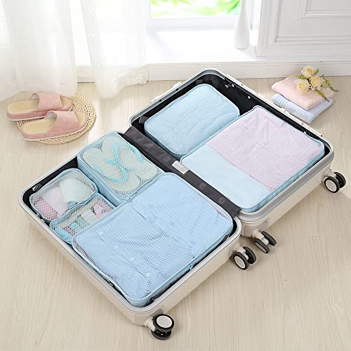JJ POWER Travel Packing Cubes, Luggage Organizers with Shoe Bag (Blue) - Image 2