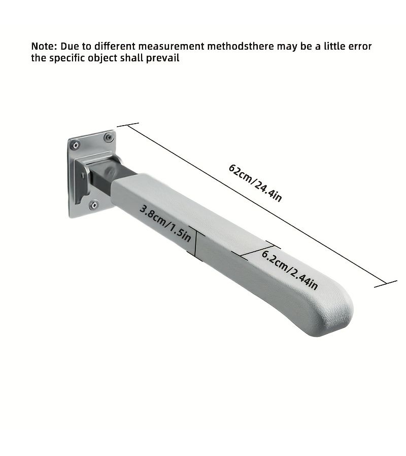 Foldable Toilet Handrail For Elderly Space Saving Bathroom Safety Support Frame 1pc No Power Needed Durable Easy Install Aid For Seniors Injuries Modern Home Decor - Image 3