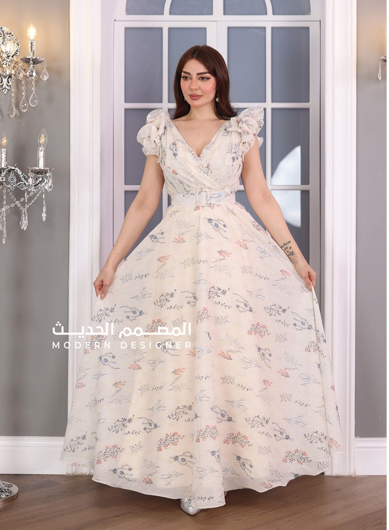 Modern Design The sophisticated Cat Floral Dress is a perfect choice for formal occasions and special events. You will feel attractive and confident when you wear it - Image 1