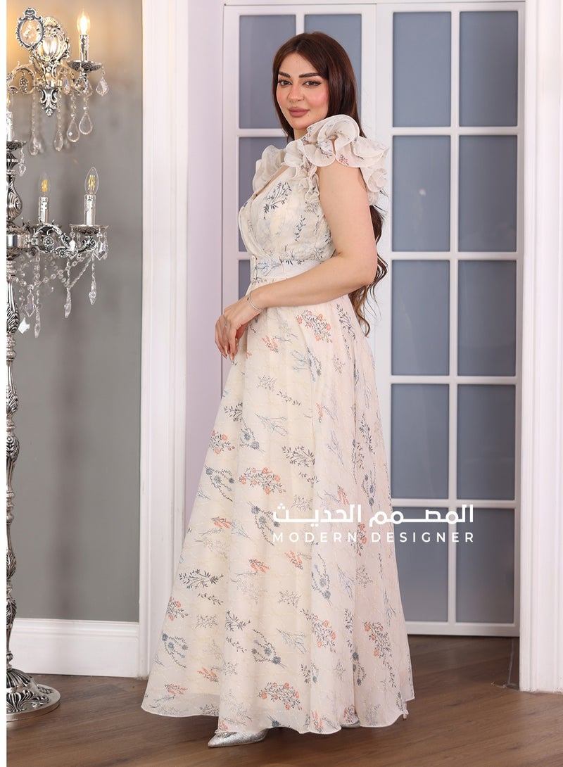 Modern Design The sophisticated Cat Floral Dress is a perfect choice for formal occasions and special events. You will feel attractive and confident when you wear it - Image 2