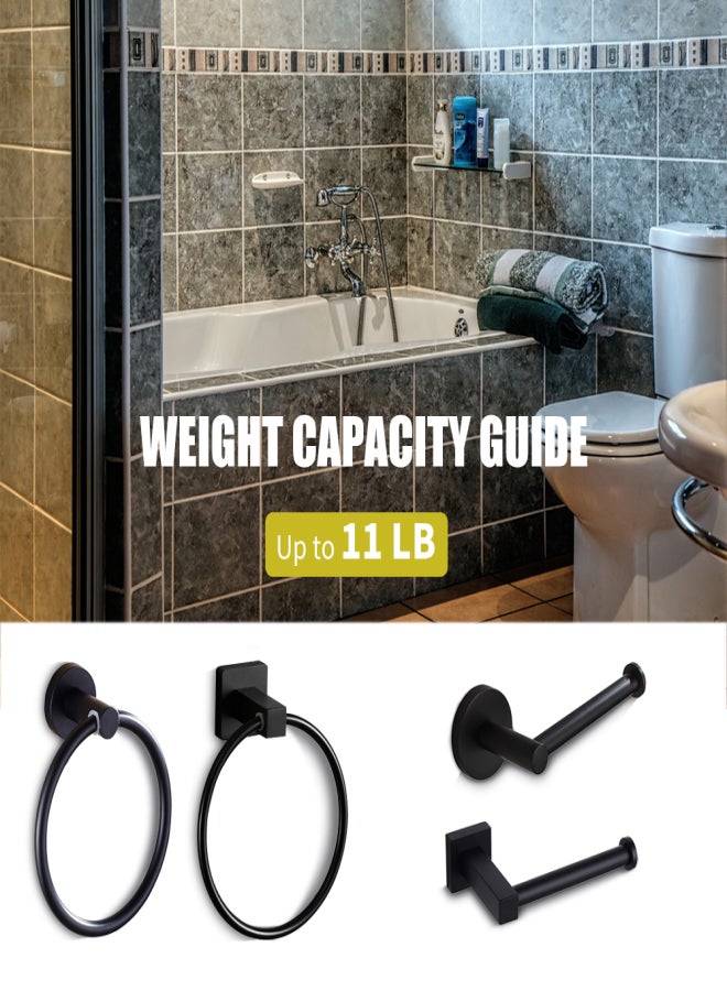 Paper Towel Holder Towel Ring Tissue Dispenser Bath Hand Towel Holder Wall Mount Stainless Steel Towel Rack Holder for Bathroom Kitchen - Image 2