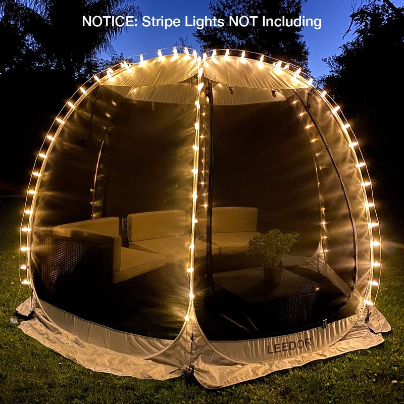 LEEDORÂ® Pop Up Screen House, 4-6 Person Outdoor Screen Tent, Camping Screen Room with Carry Bag, Screen Gazebo with Mosquito Netting, Instant Sun Shelter for Garden, Patio, Backyard 10'x10' - Image 5