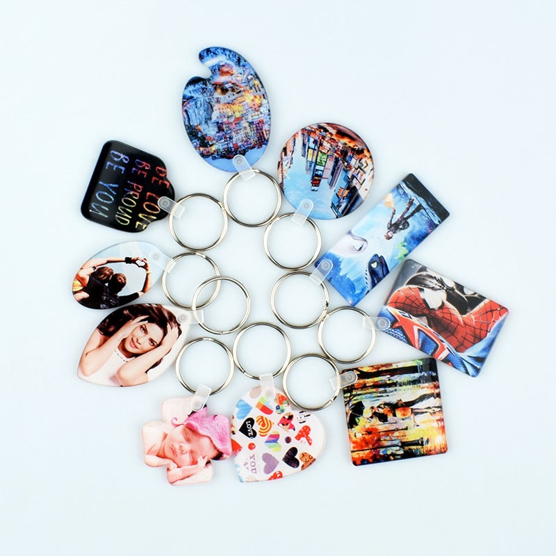 Free Design Sublimation Acrylic Keychain Single Side Printing Heat Transfer Acrylic Keychain Diy Printing - Image 2