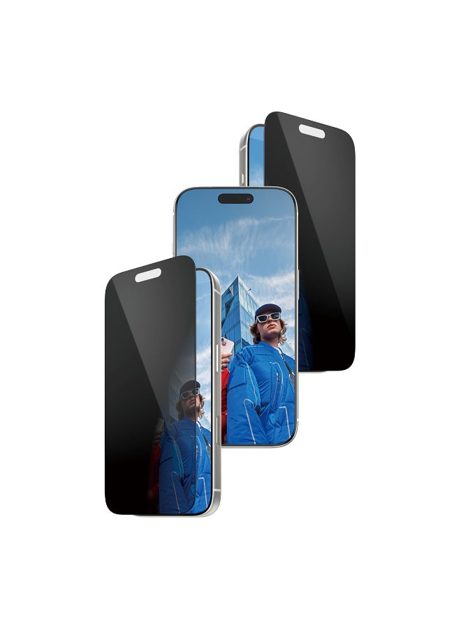 PanzerGlass iPhone 17 Pro Screen Protector 6.3" PRIVACY, Full Screen Tempered Glass, Privacy Filter, Anti-Bluelight, Drop/Scratch Protection, FastFit IN-A-BOX Easy Install, 2-Way Privacy - Image 1
