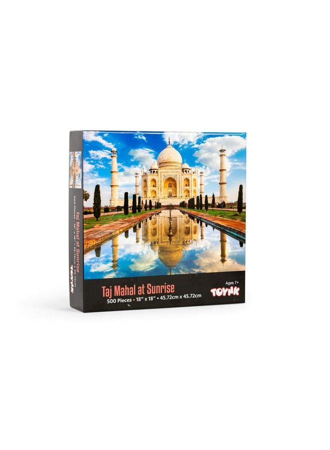 لغز تاج محل عند شروق الشمس في الهند للبالغين والأطفال والمراهقين والعائلات؛ أحجية الصور المقطوعة 500 قطعة؛ لعبة ألغاز ممتعة؛ ألعاب تفاعلية للعبة عائلية ليلية؛ 18 × 18 بوصة - Image 3