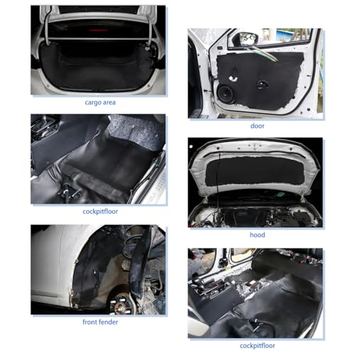 uxcell مادة عازلة للصوت uxcell 315mil 6.46sqft من رغوة الخلايا بسماكة 8 مم لحماية السيارة من الحرارة 40x24 بوصة - Image 5