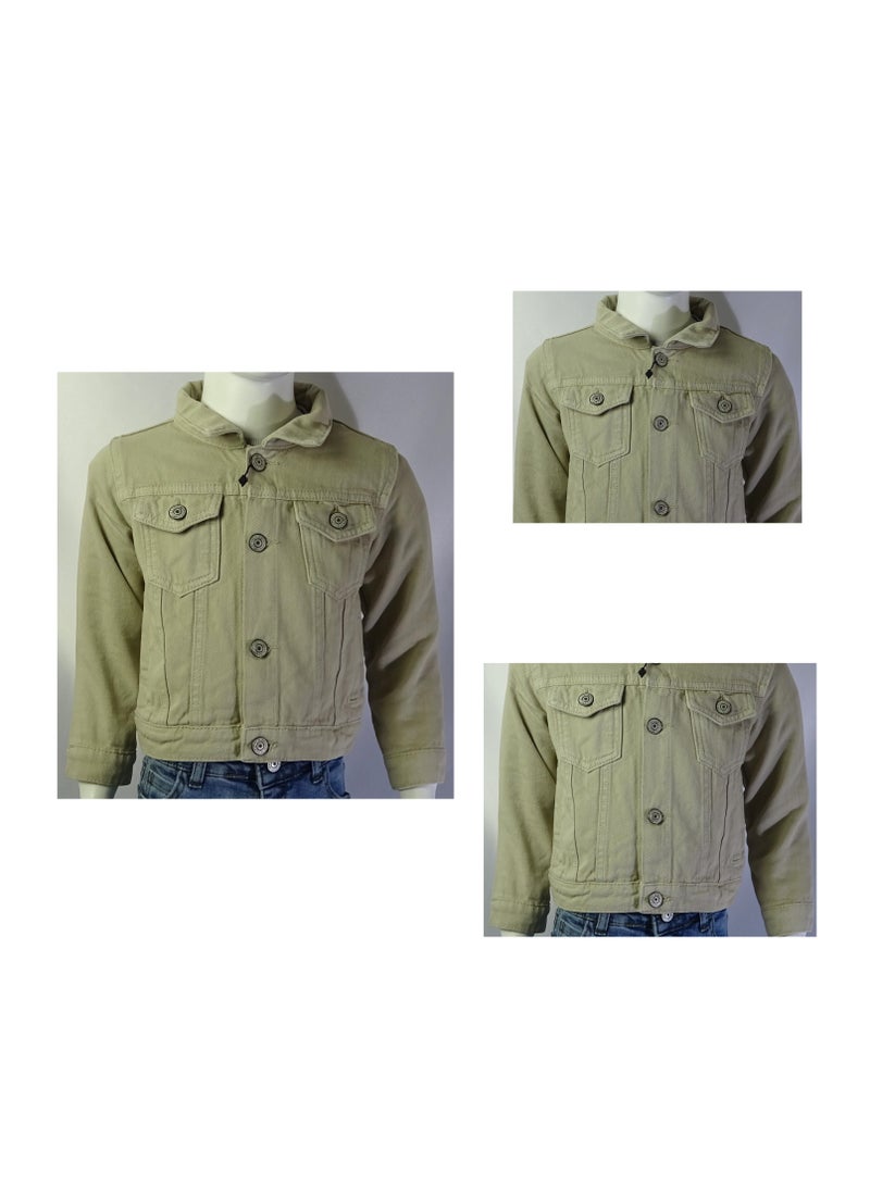 شلــــتر صناعة تركية فاخرة؛ جاكيت جينز أولاد لفصل الخريف و الشتاء من مجموعة شلـــتر 23233 - Image 1