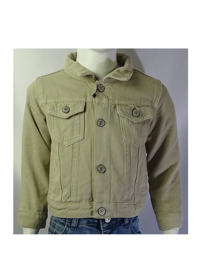 شلــــتر صناعة تركية فاخرة؛ جاكيت جينز أولاد لفصل الخريف و الشتاء من مجموعة شلـــتر 23233 - Image 2