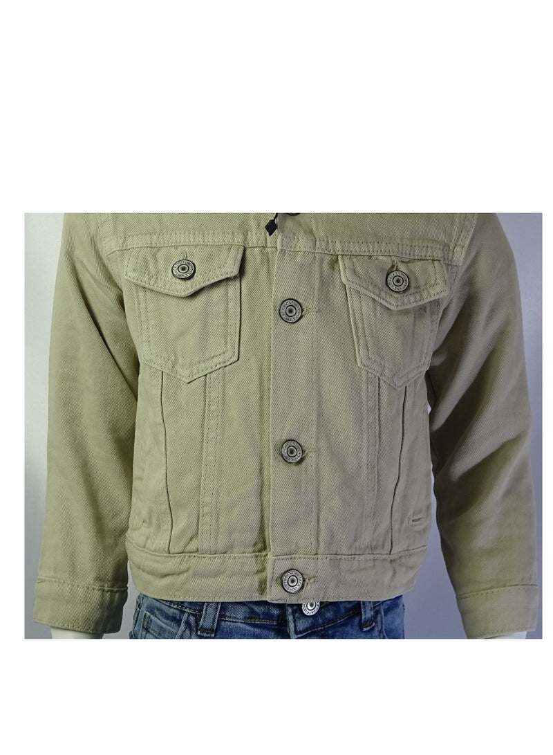 شلــــتر صناعة تركية فاخرة؛ جاكيت جينز أولاد لفصل الخريف و الشتاء من مجموعة شلـــتر 23233 - Image 4