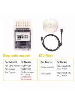 Generic Openport 2.0 Full Chip Multifunctional J2534 Obd2 Diagnostic Ecu Flash works with Many software Vag Odis Toyota Techstream Xentry Mitsubishi Suberu Honda Jlr PcmFlash Free Install  - Image 2