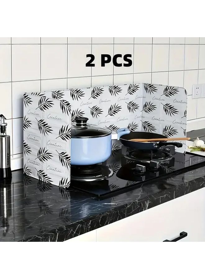 White Cactus Heat Resistant Splash Guard 32x84cm Non Slip Base For All Stoves - Image 3