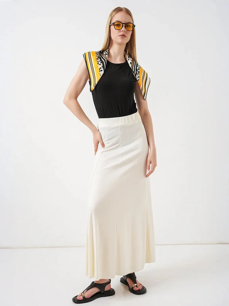 BIG DART BDART High Waist A-Line Maxi Skirt