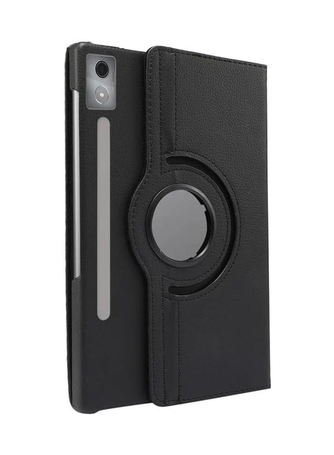 VKL Compatible with Lenovo Idea Tab Pro 12.7-inch 2025 (TB373FU) Tablet PU Leather Cover Sleep Wake Function 360 Rotating Stand Protective Shell (Black) - Image 2