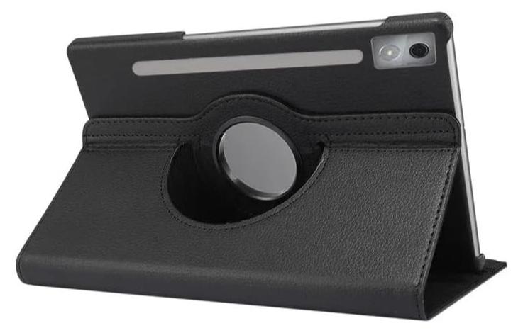 VKL Compatible with Lenovo Idea Tab Pro 12.7-inch 2025 (TB373FU) Tablet PU Leather Cover Sleep Wake Function 360 Rotating Stand Protective Shell (Black) - Image 1