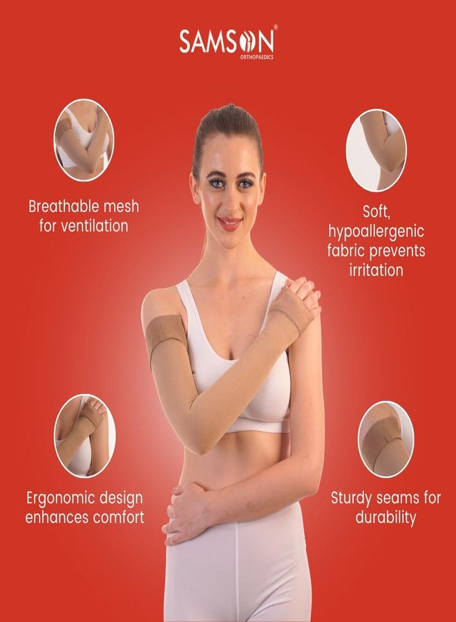 SAMSON Lymphedema Arm Sleeve - Graduated Compression for Swelling Relief - XXL, Pair - Image 3