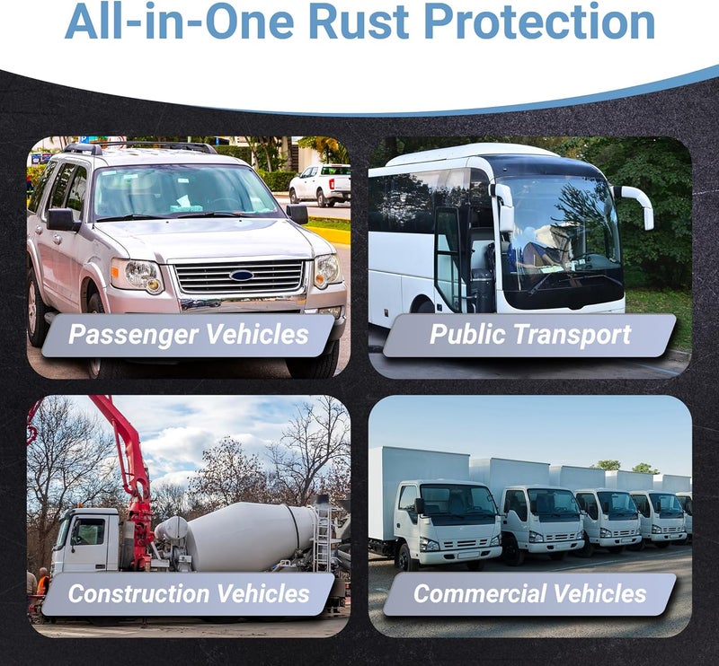 Repeated assemble detach compatible - Automotive Rust Inhibitor Paint - Rust Preventive Protective Coating - No Topcoat Needed - 4 oz, Metallic Gray Diverse operating method fit - Image 5