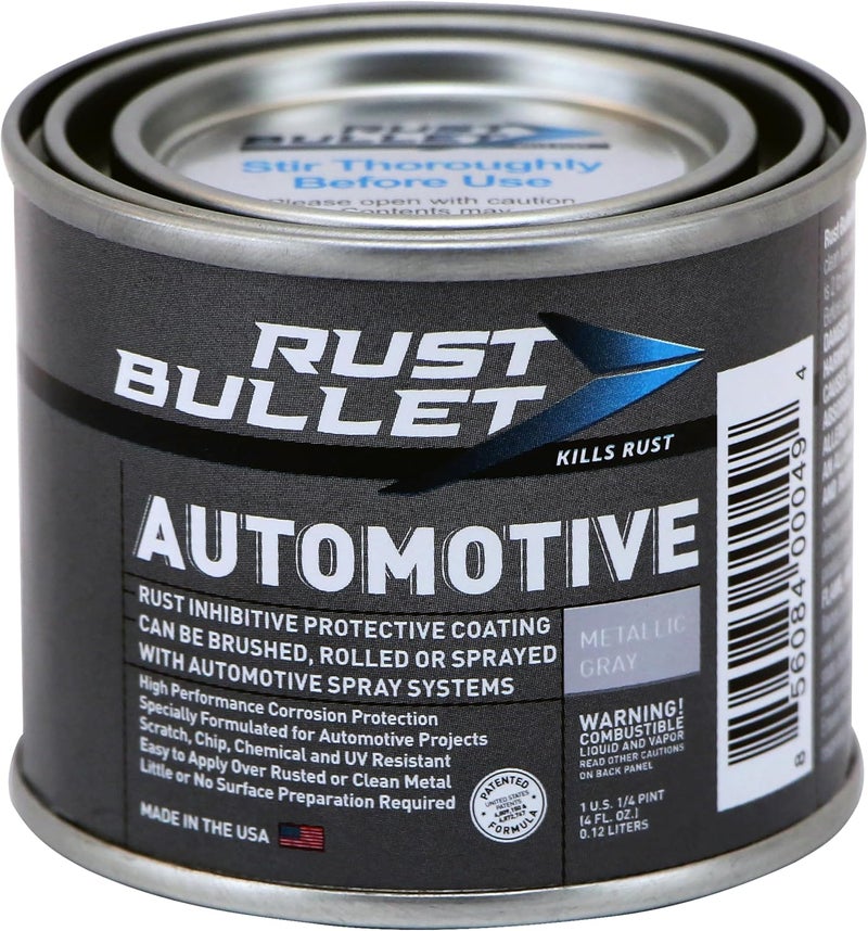 Repeated assemble detach compatible - Automotive Rust Inhibitor Paint - Rust Preventive Protective Coating - No Topcoat Needed - 4 oz, Metallic Gray Diverse operating method fit - Image 1
