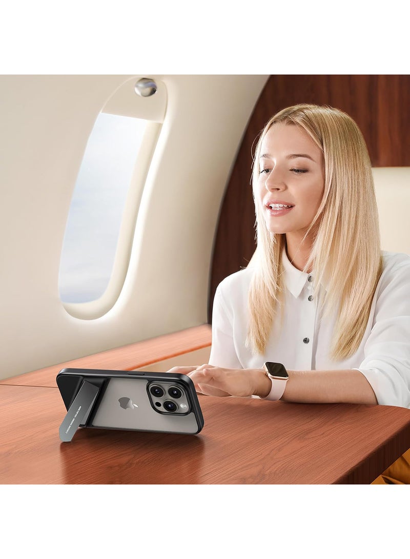 يو جرين حافظة بمسند لآيفون 15 برو 6.1 بوصة معدني رفيع للغاية ومضاد للأصفرار ومقاوم للاهتراء ومقاوم للسقوطومضاد للخدش ولوحة خلفية من الأكريليك حماية شاملة لآيفون 15 برو - Image 3