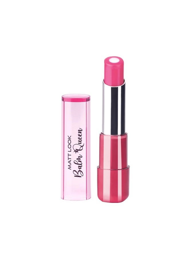 matt look Balm Queen Hydrating Lip Shine For Dry & Chapped Lips With Vitamin E, Shea Butter And Green Tea Leaf Extract, Lip Proection And Nourishment, 2.7G - Juliet Rose  - Image 5