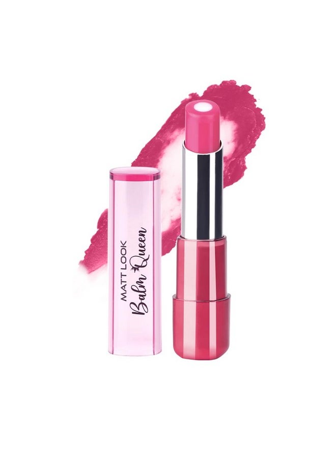 matt look Balm Queen Hydrating Lip Shine For Dry & Chapped Lips With Vitamin E, Shea Butter And Green Tea Leaf Extract, Lip Proection And Nourishment, 2.7G - Juliet Rose  - Image 1