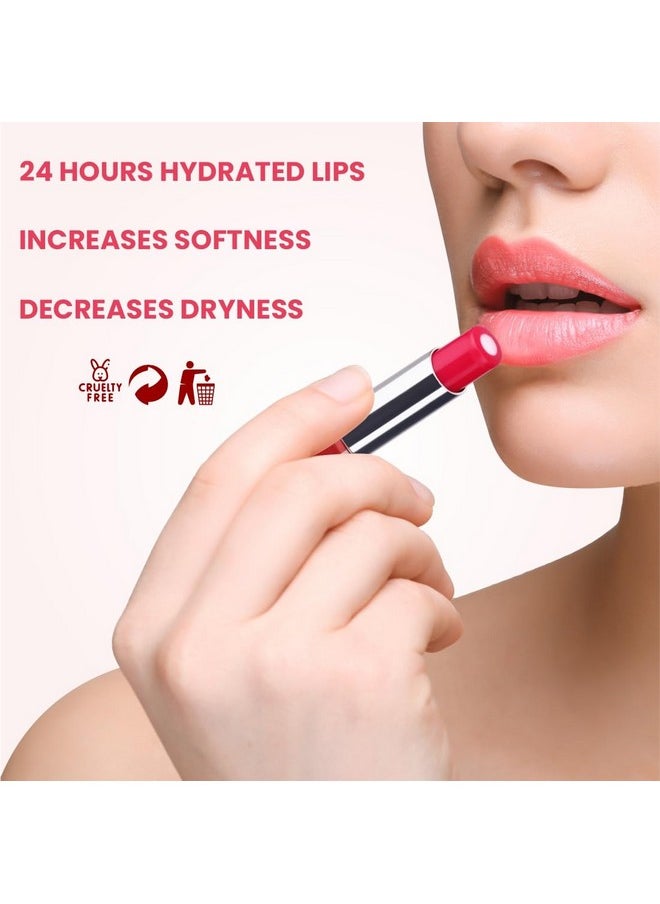 matt look Balm Queen Hydrating Lip Shine For Dry & Chapped Lips With Vitamin E, Shea Butter And Green Tea Leaf Extract, Lip Proection And Nourishment, 2.7G - Juliet Rose  - Image 4