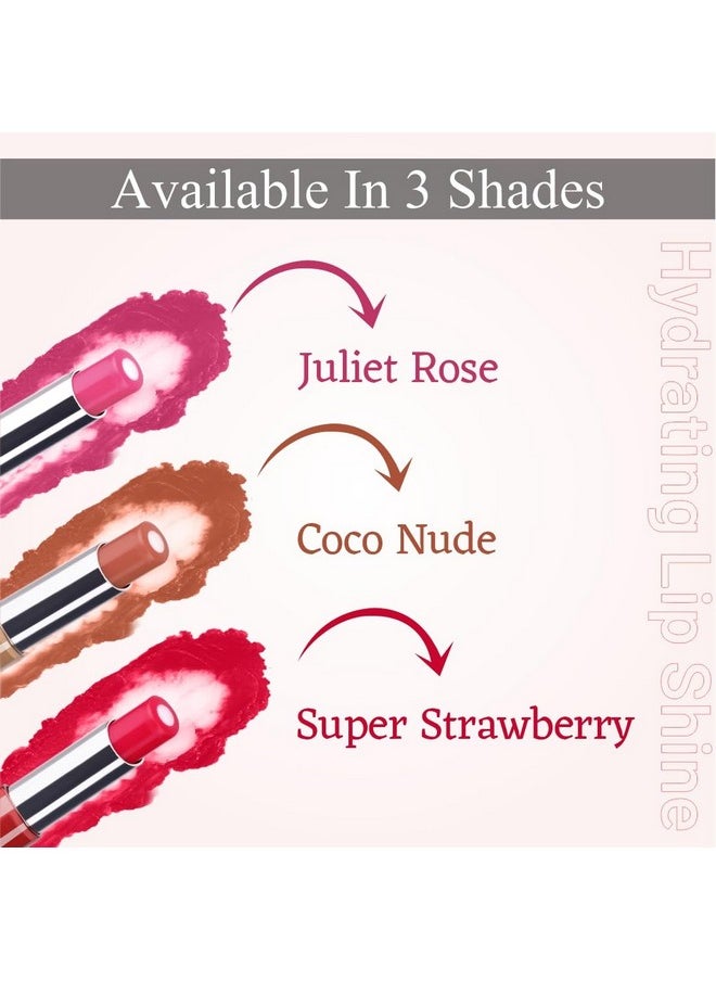 matt look Balm Queen Hydrating Lip Shine For Dry & Chapped Lips With Vitamin E, Shea Butter And Green Tea Leaf Extract, Lip Proection And Nourishment, 2.7G - Juliet Rose  - Image 3