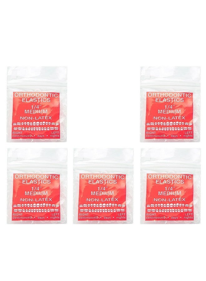 چاي ام يو الأربطة المطاطية لتقويم الأسنان 1/4 متوسطة 6.4 مم مرنة لتقويم الأسنان 4.5 أونصة 500 حزمة أربطة مطاطية للأسنان خالية من اللاتكس مصنوعة في الولايات المتحدة الأمريكية - Image 1