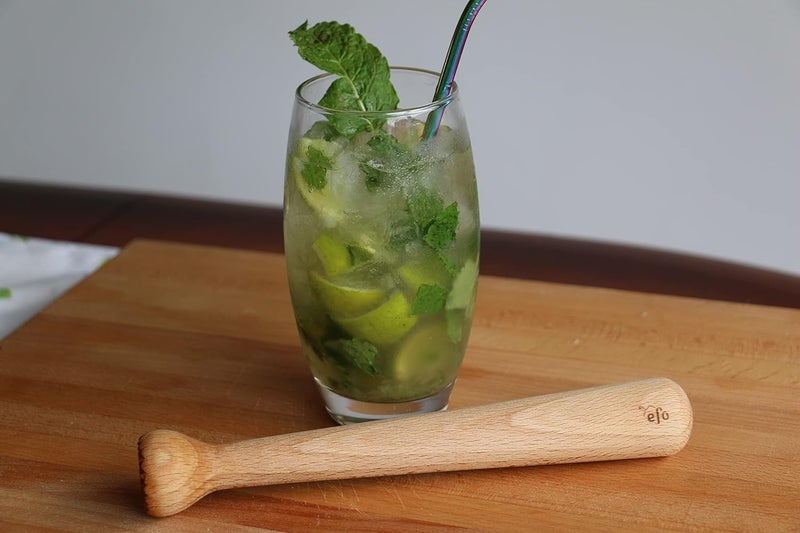 EFO Wooden Muddler for Cocktails – Durable Wood Ice Crusher – Stylish Wooden Mojito Muddler Bar Tool – Handy Cocktail Muddler- Perfect Masher Kitchen Tool for Garlic Avocado Herbs and Fruits - Image 2