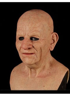 Y&D Realistic old man mask funny mask creepy scary grandpa latex ...