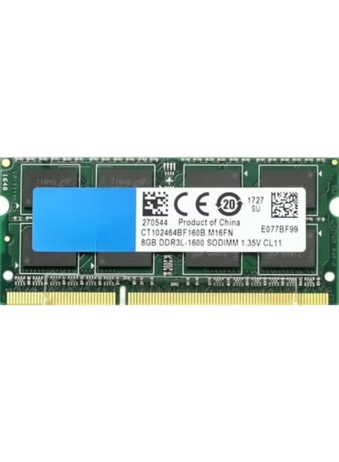 8GB DDR3 Laptop RAM 1600MHz - SODIMM Memory Module for Notebook Upgrade