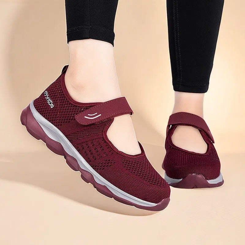 Shinyue Summer Breathable Elderly Shoes for Women and Old Ladies Thick-Soled Soft-Soled Walking Shoes for Middle-Aged and Elderly Women Mother's Shoes - Image 5